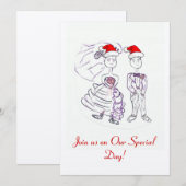 Uitnodiging voor kerstbruiloft (Voorkant / Achterkant)