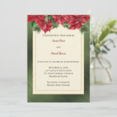 Uitnodiging voor kerstbruiloft (Staand voorkant)