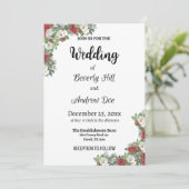 uitnodiging voor kerstbruiloft (Staand voorkant)