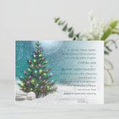 Uitnodiging voor kerstbruiloft (Staand voorkant)