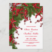 Uitnodiging voor kerstbruiloft (Voorkant / Achterkant)