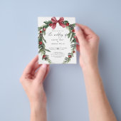 Uitnodiging voor kerstbruiloft flyer (Hand)