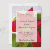 uitnodiging voor kerstbruiloft Poinsettia (Voorkant)