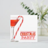 Uitnodiging voor kerstcadeaubonen met suikerriet (Staand voorkant)