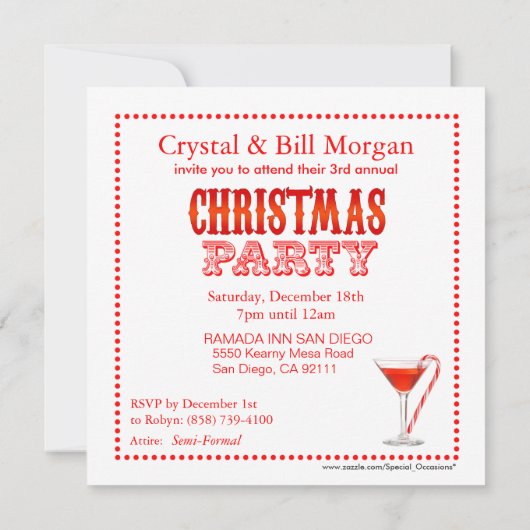 Uitnodiging voor kerstcadeaubonen met suikerriet (Achterkant)