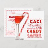 Uitnodiging voor kerstcadeaubonen met suikerriet (Voorkant / Achterkant)