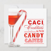 Uitnodiging voor kerstcadeaubonen met suikerriet (Voorkant)