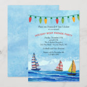 Uitnodiging voor kerstcadeaufeest (Voorkant / Achterkant)