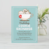 Uitnodiging voor kerstcadeaufeest voor Exchange Ho (Staand voorkant)