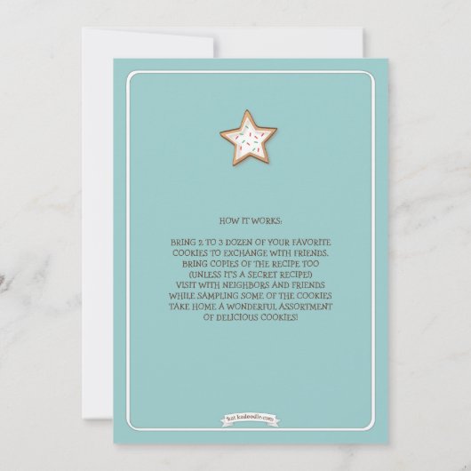 Uitnodiging voor kerstcadeaufeest voor Exchange Ho (Achterkant)