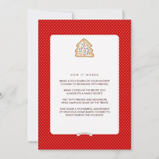 Uitnodiging voor kerstcadeaufeest voor Exchange Ho (Achterkant)