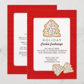 Uitnodiging voor kerstcadeaufeest voor Exchange Ho (Voorkant / Achterkant)
