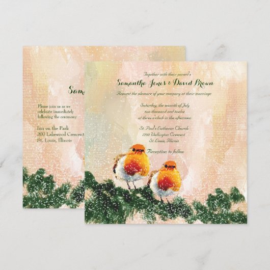 Uitnodiging voor kerstcadeaus voor aangepaste brui (Voorkant / Achterkant)