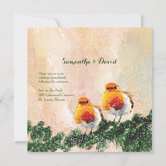 Uitnodiging voor kerstcadeaus voor aangepaste brui (Achterkant)