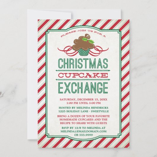 Uitnodiging voor kerstcadeaus voor Exchange Party (Voorkant)