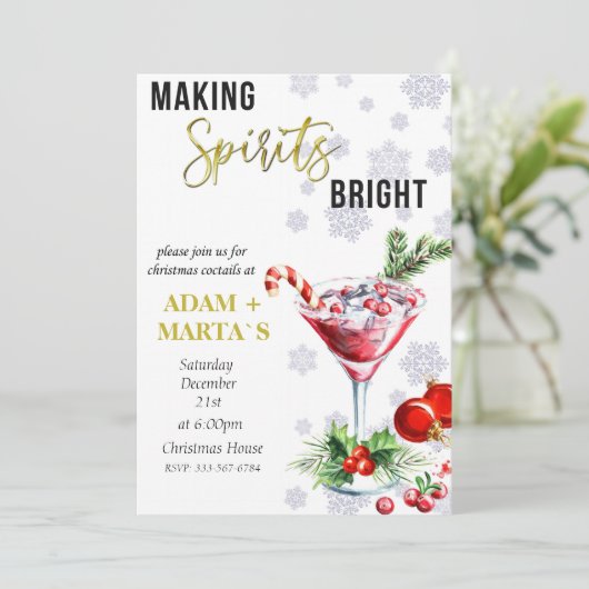 Uitnodiging voor kerstcadeautjes (Staand voorkant)