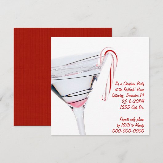 Uitnodiging voor kerstcadeautjes (Voorkant / Achterkant)