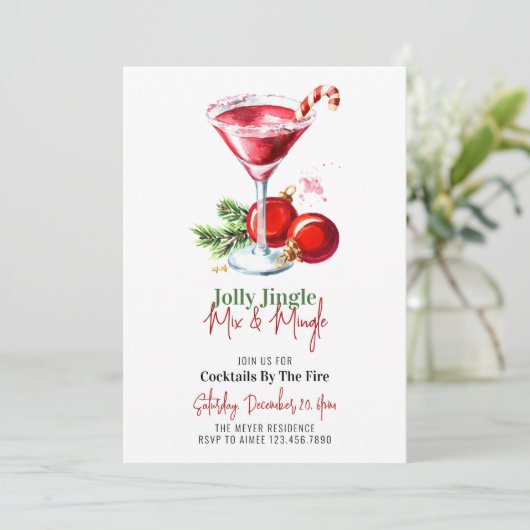 Uitnodiging voor kerstcadeautjes (Staand voorkant)