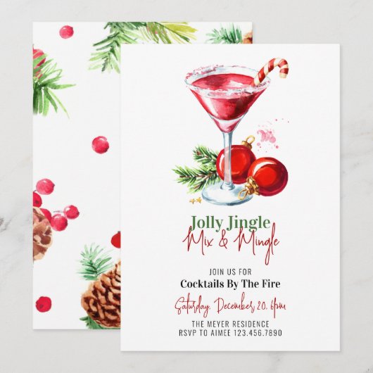 Uitnodiging voor kerstcadeautjes (Voorkant / Achterkant)