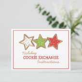 Uitnodiging voor kerstcadeautjes met wisselen (Staand voorkant)