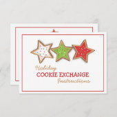 Uitnodiging voor kerstcadeautjes met wisselen (Voorkant / Achterkant)