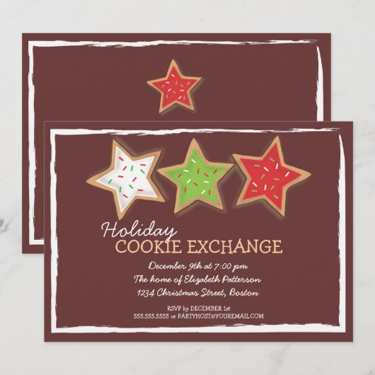 Uitnodiging voor kerstcadeautjes met wisselen van  (Voorkant / Achterkant)