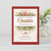 Uitnodiging voor kerstcadeautjes voor feestdagen (Staand voorkant)