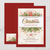 Uitnodiging voor kerstcadeautjes voor feestdagen (Voorkant / Achterkant)