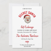 Uitnodiging voor kerstcadeauuitwisseling (Voorkant)