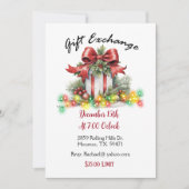 Uitnodiging voor kerstcadeauuitwisseling (Voorkant)