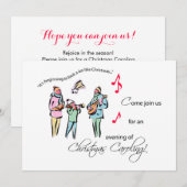 Uitnodiging voor kerstCaroling (Voorkant / Achterkant)