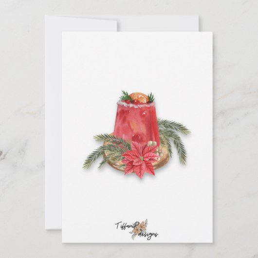 Uitnodiging voor kerstcocktails (Achterkant)