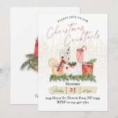 Uitnodiging voor kerstcocktails (Voorkant / Achterkant)