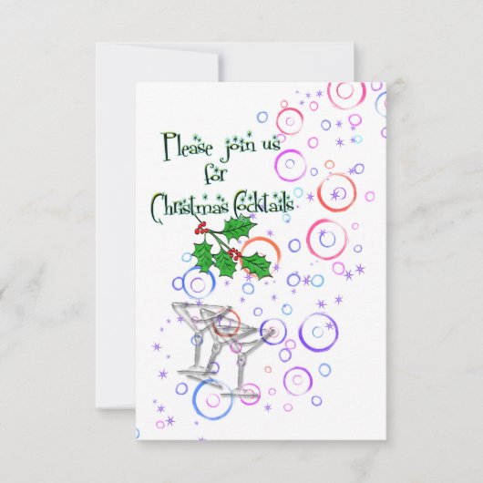 uitnodiging voor kerstcocktails (Voorkant)