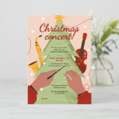 Uitnodiging voor kerstconcert (Staand voorkant)