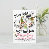 Uitnodiging voor kerstdagen dansende Gnomen (Staand voorkant)