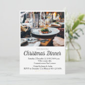 Uitnodiging voor kerstdiner (Staand voorkant)