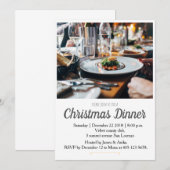 Uitnodiging voor kerstdiner (Voorkant / Achterkant)