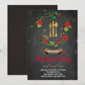 Uitnodiging voor kerstdinermet uit (Voorkant / Achterkant)