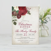 Uitnodiging voor kerstdiners feestje (Staand voorkant)