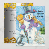 Uitnodiging voor kerstdinersfeest 2 (Voorkant / Achterkant)