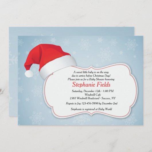 Uitnodiging voor kerstdouche (Voorkant / Achterkant)