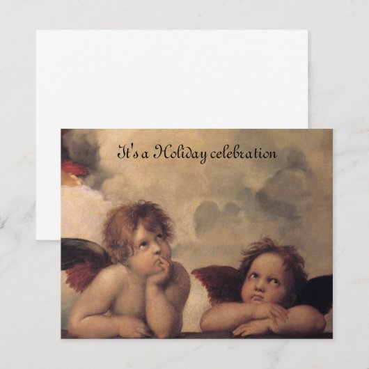 uitnodiging voor kerstengel (Voorkant / Achterkant)