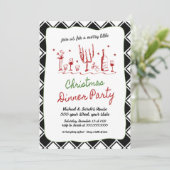 Uitnodiging voor kerstfeest (Staand voorkant)