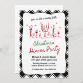 Uitnodiging voor kerstfeest (Voorkant / Achterkant)