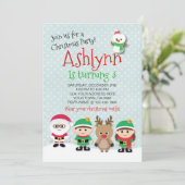 Uitnodiging voor kerstfeest (Staand voorkant)