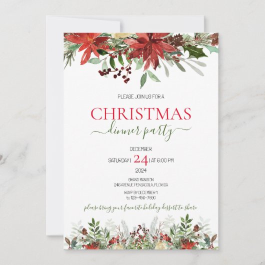 Uitnodiging voor kerstfeest (Voorkant)