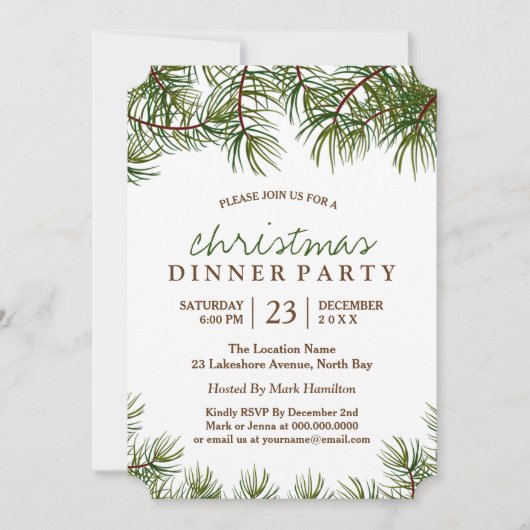  uitnodiging voor kerstfeest (Voorkant)