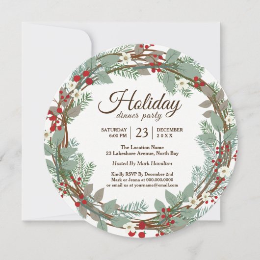 Uitnodiging voor kerstfeest (Voorkant)