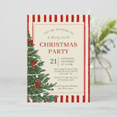 Uitnodiging voor kerstfeest (Staand voorkant)